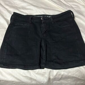 american eagle black shorts super stretch